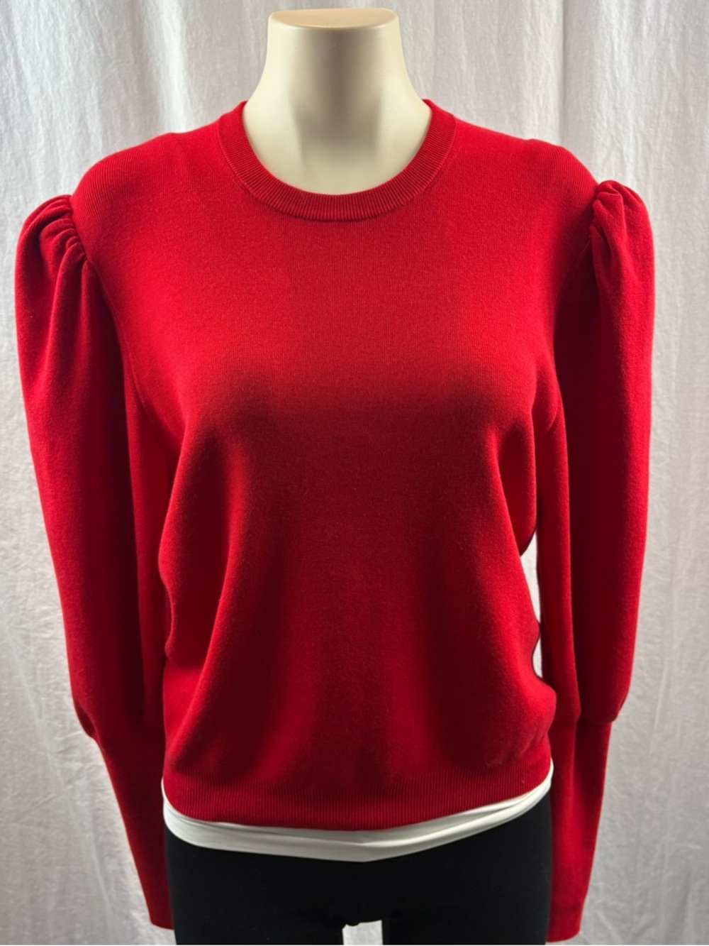 ba&sh Red Sady puff-sleeve Sweater L - Picture 5 of 14